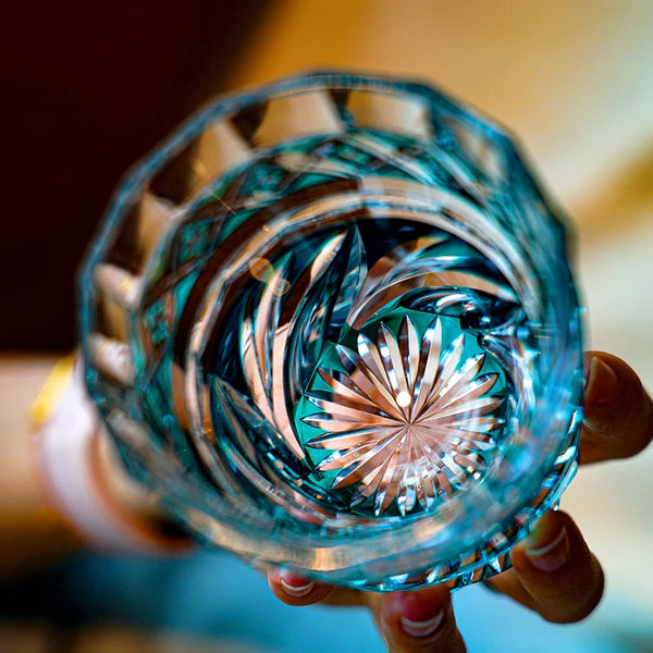 藍風 AIFŪ - EDO KIRIKO HANDCRAFTED WHISKY GLASS