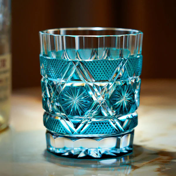 藍晶 AISHŌ - EDO KIRIKO HANDCRAFTED WHISKY GLASS