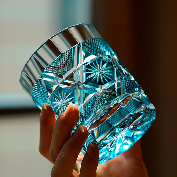 藍晶 AISHŌ - EDO KIRIKO HANDCRAFTED WHISKY GLASS