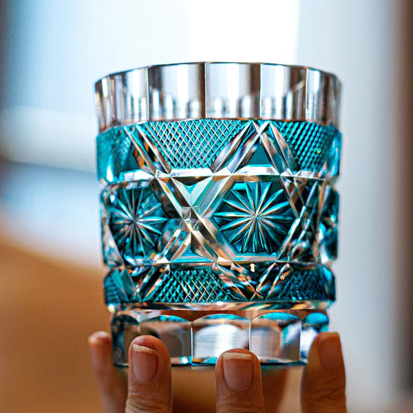 藍晶 AISHŌ - EDO KIRIKO HANDCRAFTED WHISKY GLASS