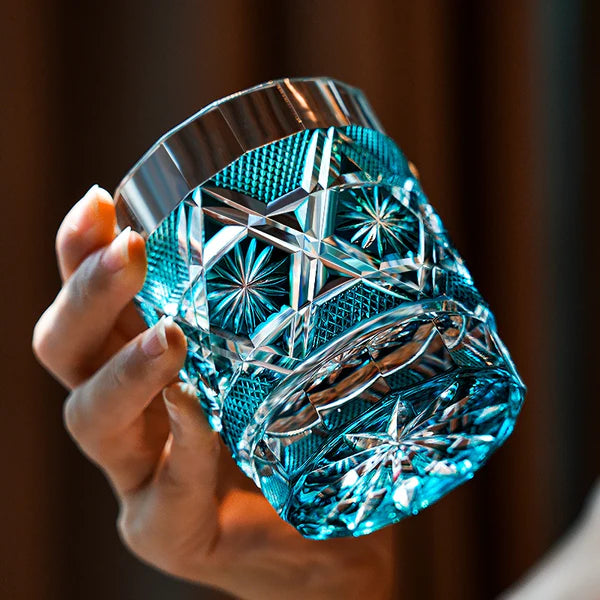 藍晶 AISHŌ - EDO KIRIKO HANDCRAFTED WHISKY GLASS