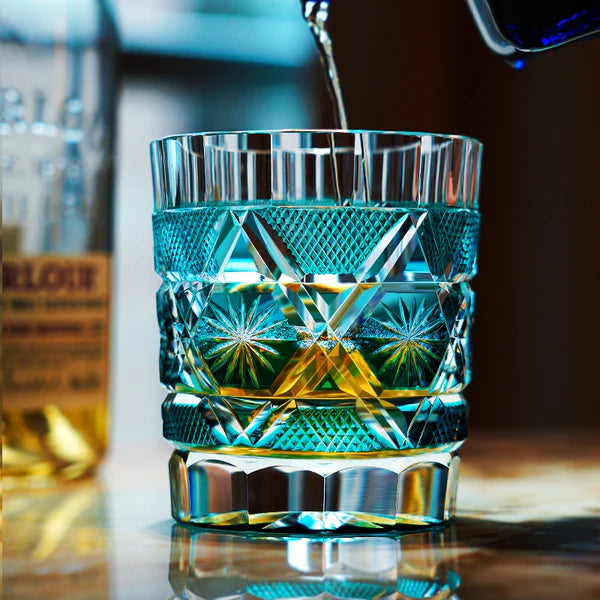 藍晶 AISHŌ - EDO KIRIKO HANDCRAFTED WHISKY GLASS