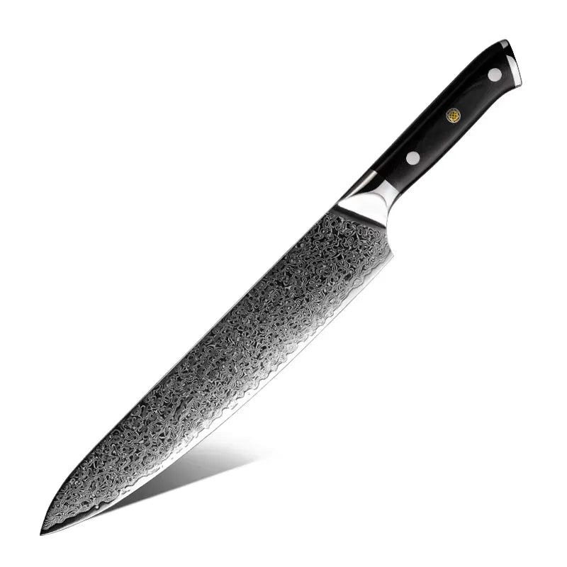 13 PIECE SET DAMASCUS STEEL KNIVES WITH G-10 HANDLE