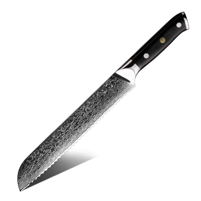 13 PIECE SET DAMASCUS STEEL KNIVES WITH G-10 HANDLE