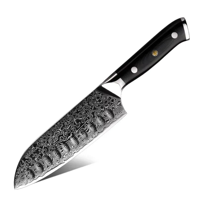 13 PIECE SET DAMASCUS STEEL KNIVES WITH G-10 HANDLE