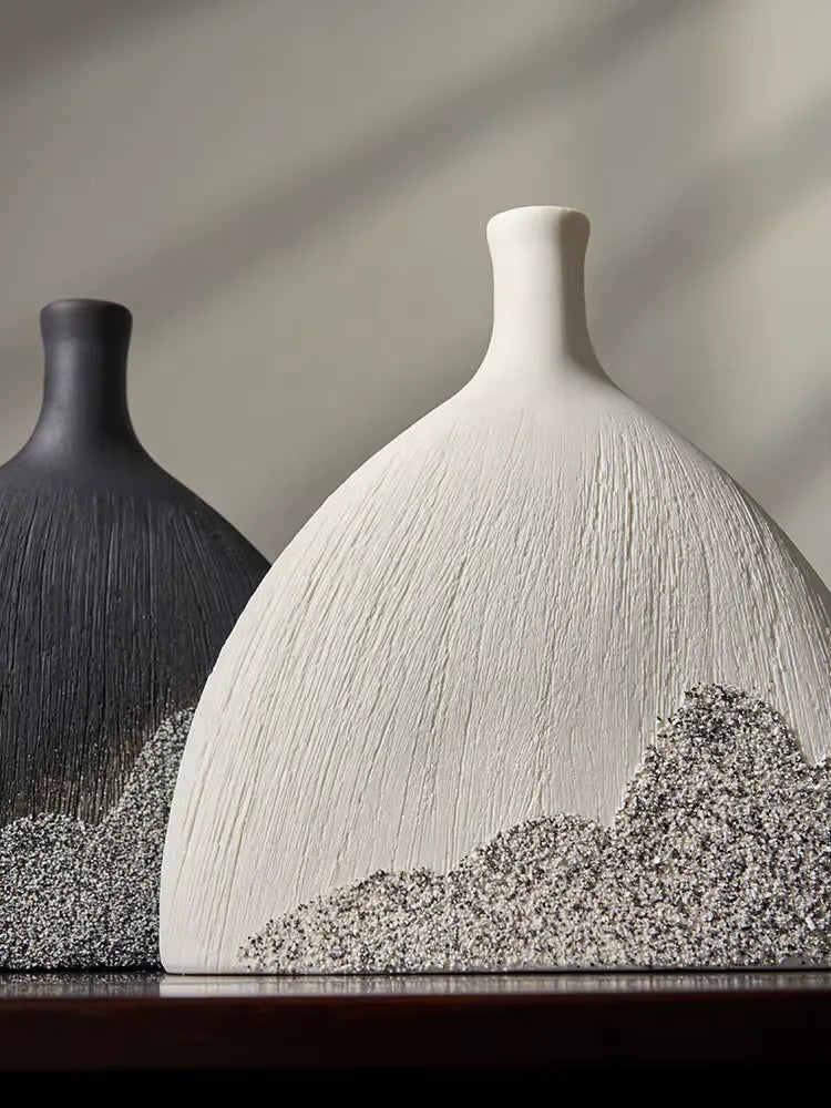 MODERN SIMPLE ART VASE 2 PIECE SET