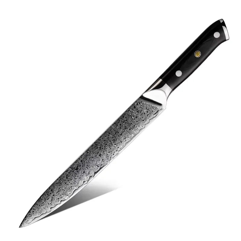 13 PIECE SET DAMASCUS STEEL KNIVES WITH G-10 HANDLE