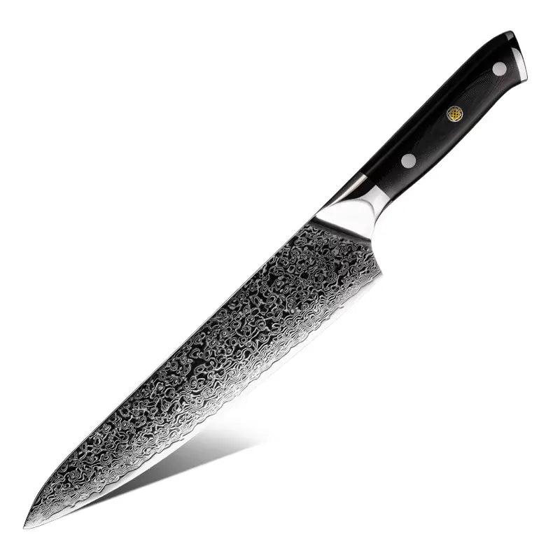 13 PIECE SET DAMASCUS STEEL KNIVES WITH G-10 HANDLE