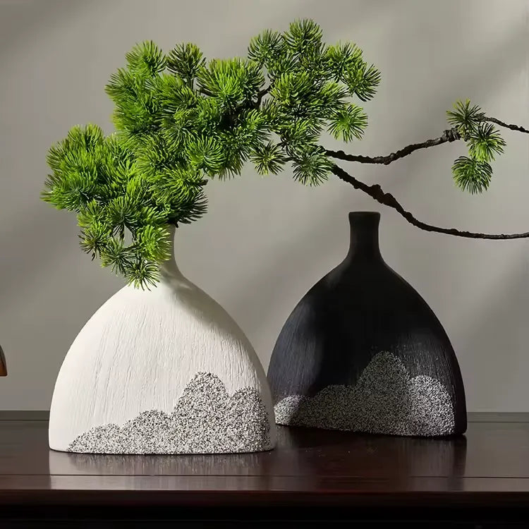 MODERN SIMPLE ART VASE 2 PIECE SET