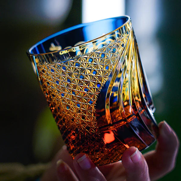 雷神 RAIJIN - EDO KIRIKO HANDCRAFTED WHISKY GLASS