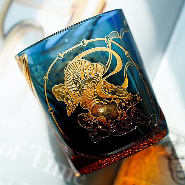 雷神 RAIJIN - EDO KIRIKO HANDCRAFTED WHISKY GLASS