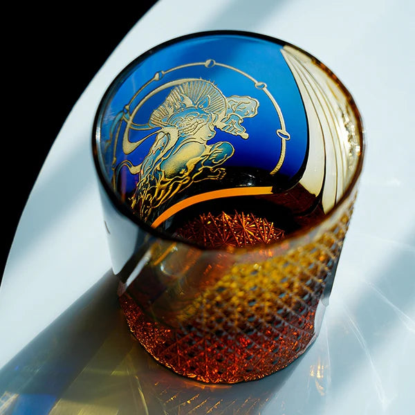 雷神 RAIJIN - EDO KIRIKO HANDCRAFTED WHISKY GLASS