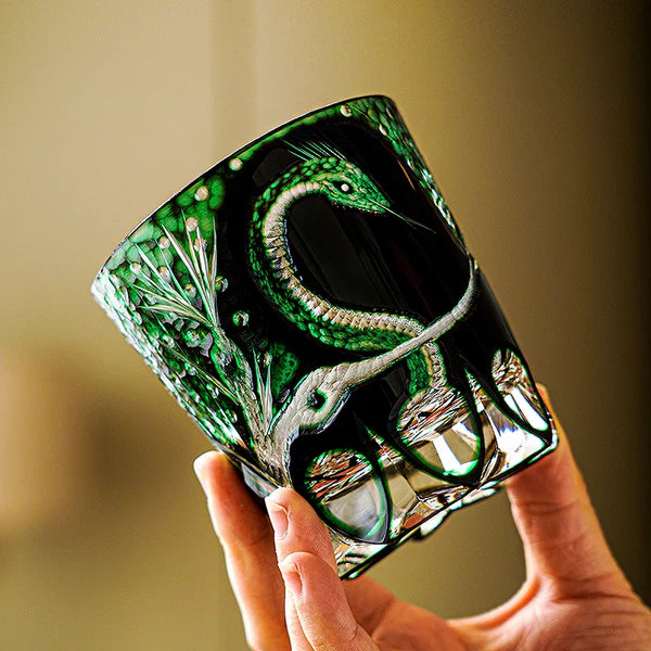 翠蛇 SUIDA - EDO KIRIKO HANDCRAFTED WHISKY GLASS