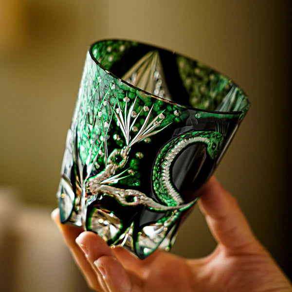 翠蛇 SUIDA - EDO KIRIKO HANDCRAFTED WHISKY GLASS