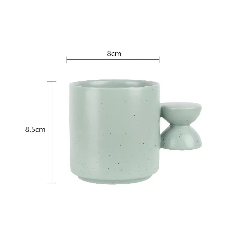 ABSTRACT TOUCH HANDMADE COFFEE CUP 2 PIECE SET
