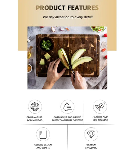 NATURAL ACACIA WOOD CUTTING BOARD