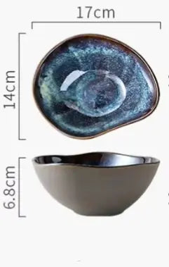 AURORA BLUE – GLAZED CERAMIC DINNER PLATES