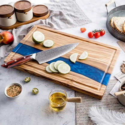OLIVE WOOD & RESIN CUTTING BOARD