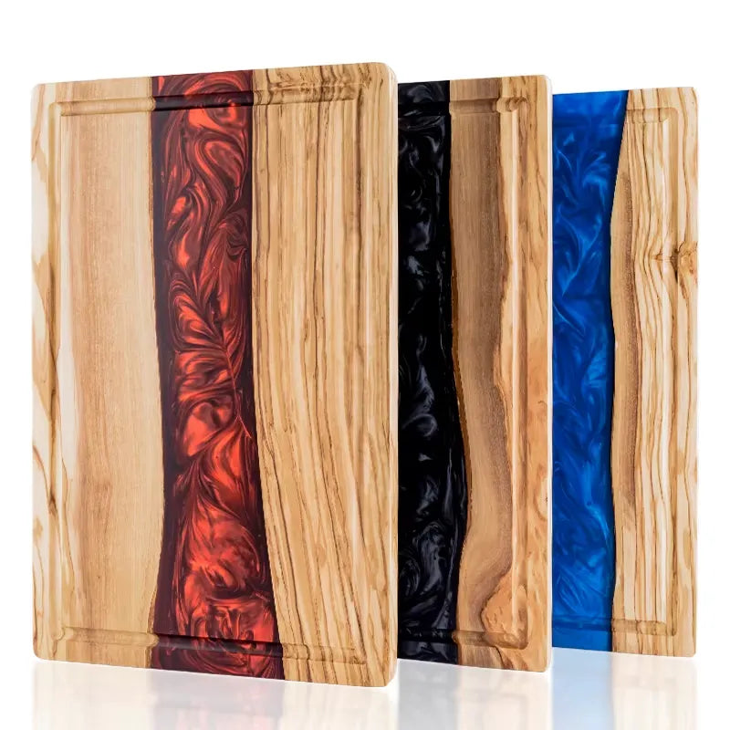 OLIVE WOOD & RESIN CUTTING BOARD