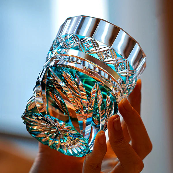 藍風 AIFŪ - EDO KIRIKO HANDCRAFTED WHISKY GLASS