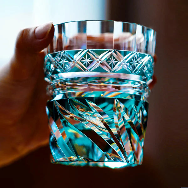 藍風 AIFŪ - EDO KIRIKO HANDCRAFTED WHISKY GLASS