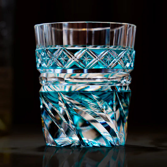 藍風 AIFŪ - EDO KIRIKO HANDCRAFTED WHISKY GLASS