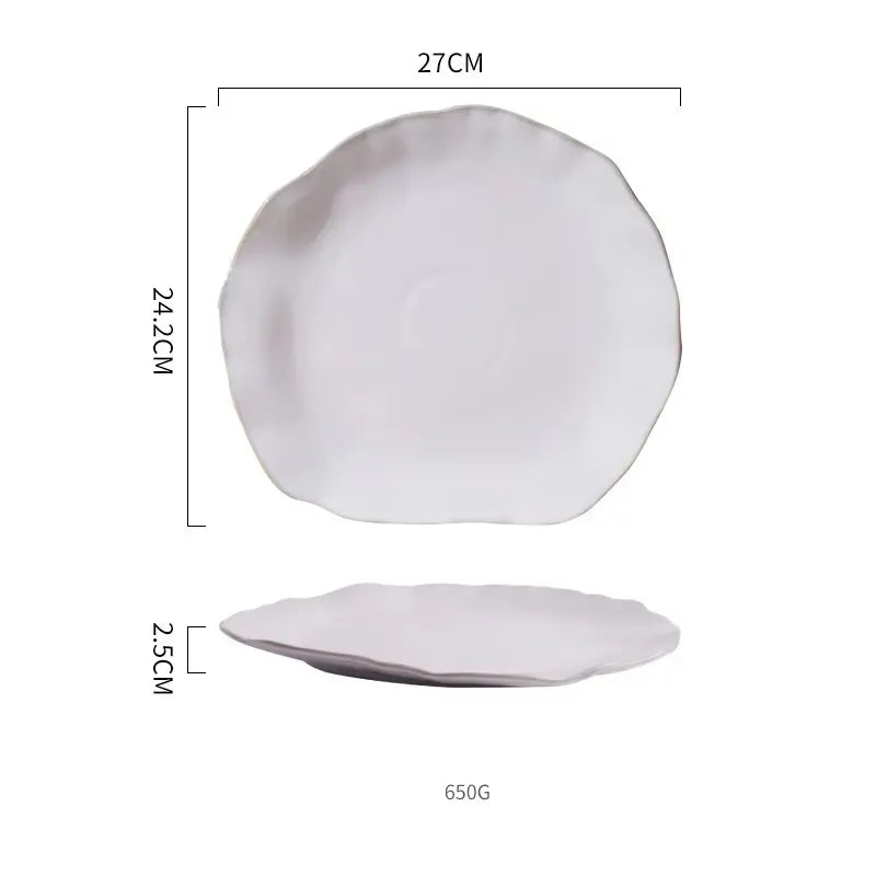 LUNARA SERIES – PREMIUM WHITE CERAMIC DISH
