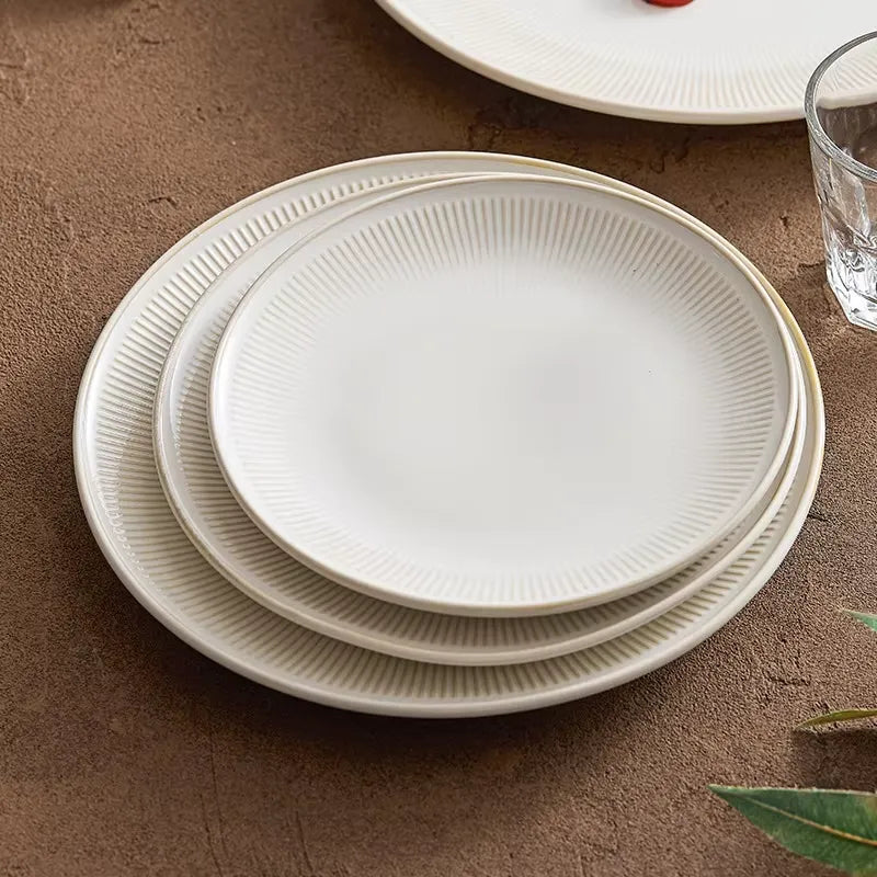 SERENITÉ COLLECTION – MINIMALIST CERAMIC DINING PLATES 2 PIECE SET