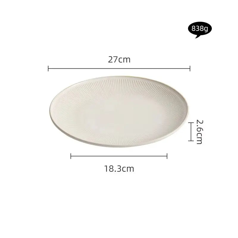 SERENITÉ COLLECTION – MINIMALIST CERAMIC DINING PLATES 2 PIECE SET