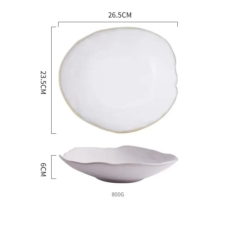 LUNARA SERIES – PREMIUM WHITE CERAMIC DISH