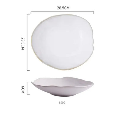 LUNARA SERIES – PREMIUM WHITE CERAMIC DISH