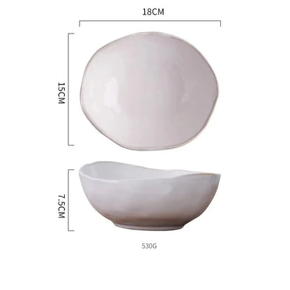 LUNARA SERIES – PREMIUM WHITE CERAMIC DISH