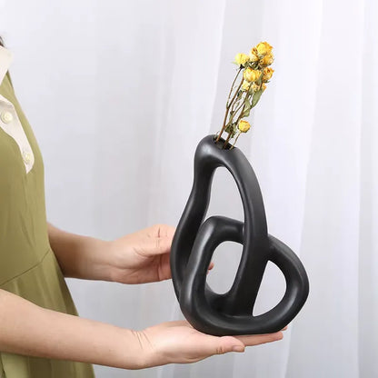 MODERN SIMPLE ART VASE 2 PIECE SET