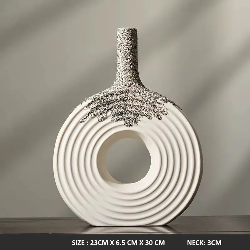 MODERN SIMPLE ART VASE 2 PIECE SET
