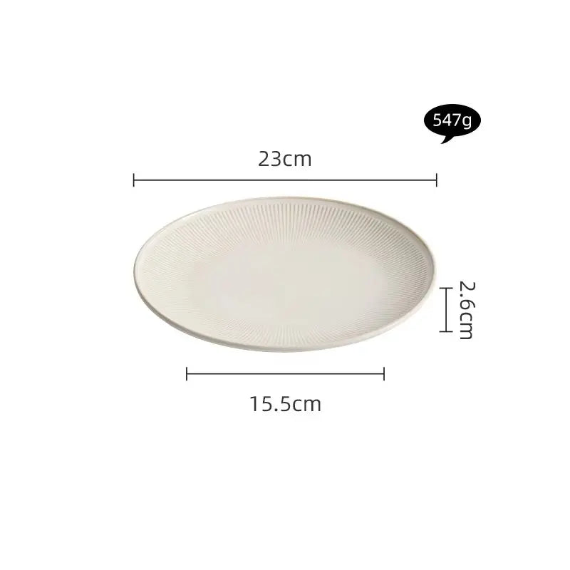 SERENITÉ COLLECTION – MINIMALIST CERAMIC DINING PLATES 2 PIECE SET