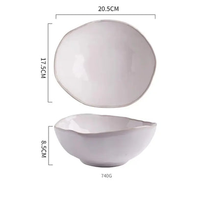 LUNARA SERIES – PREMIUM WHITE CERAMIC DISH