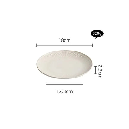 SERENITÉ COLLECTION – MINIMALIST CERAMIC DINING PLATES 2 PIECE SET