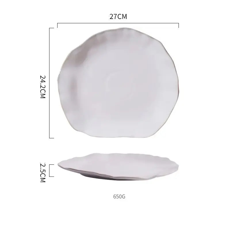 LUNARA SERIES – PREMIUM WHITE CERAMIC DISH