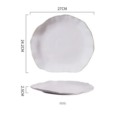 LUNARA SERIES – PREMIUM WHITE CERAMIC DISH