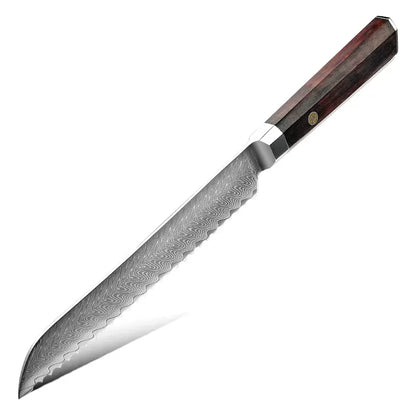 7 PIECE DAMASCUS STEEL KITCHEN KNIFE WITH AFRICA ROSEWOOD HANDLE