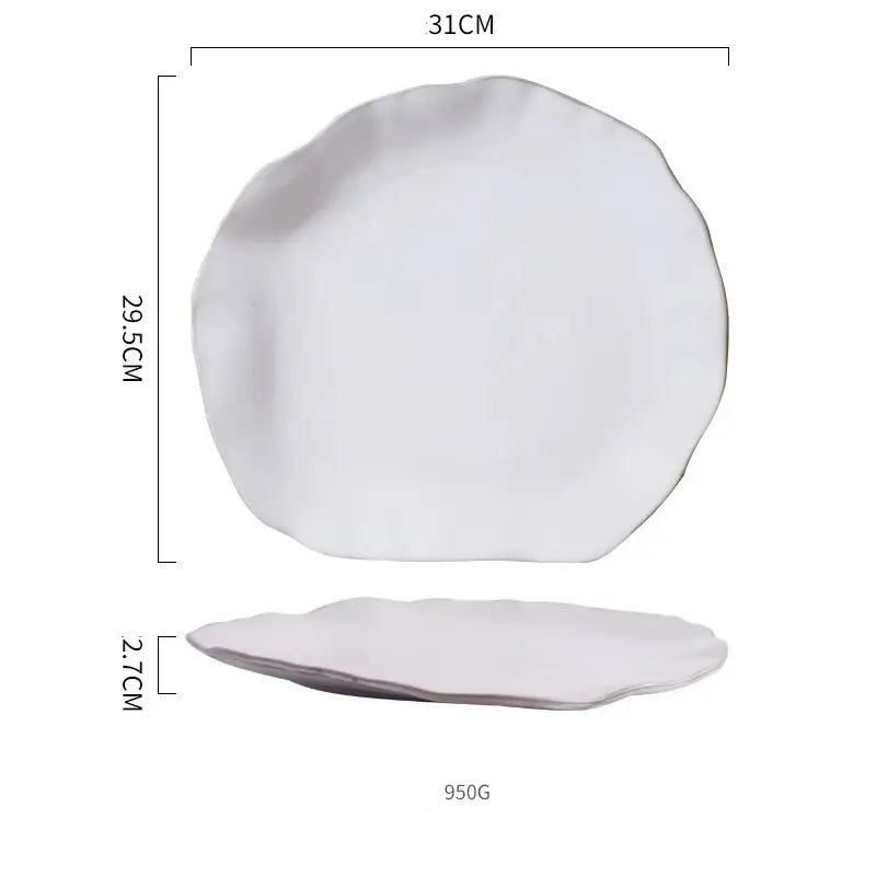 LUNARA SERIES – PREMIUM WHITE CERAMIC DISH