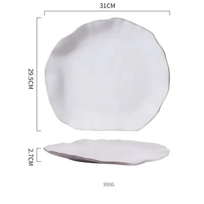 LUNARA SERIES – PREMIUM WHITE CERAMIC DISH