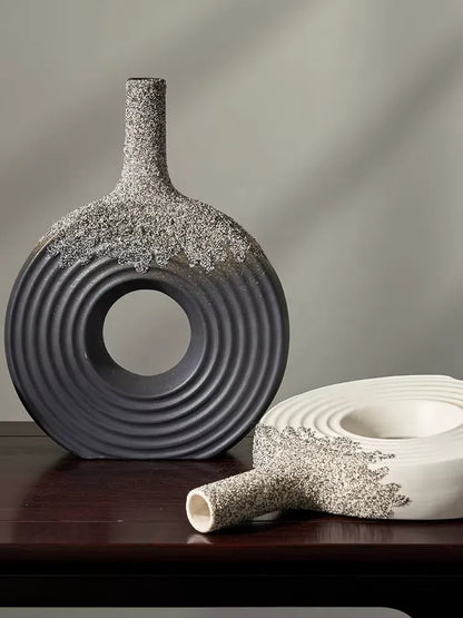 MODERN SIMPLE ART VASE 2 PIECE SET
