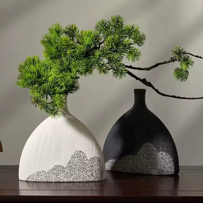 MODERN SIMPLE ART VASE 2 PIECE SET