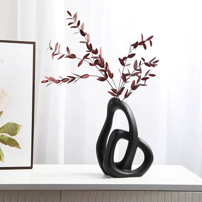 MODERN SIMPLE ART VASE 2 PIECE SET