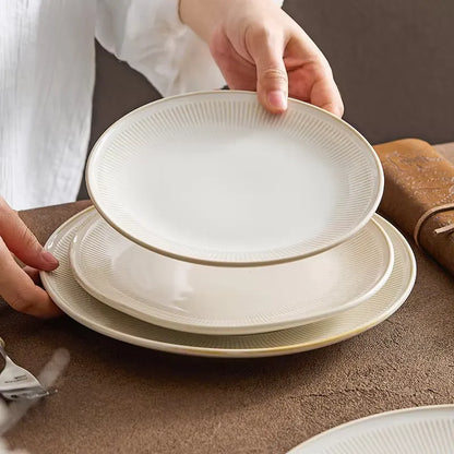 SERENITÉ COLLECTION – MINIMALIST CERAMIC DINING PLATES 2 PIECE SET