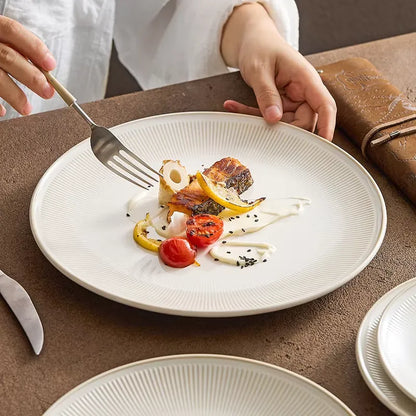 SERENITÉ COLLECTION – MINIMALIST CERAMIC DINING PLATES 2 PIECE SET