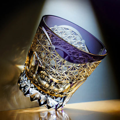 光の紫水晶 HIKARI NO SHISUI-SHŌ - EDO KIRIKO HANDCRAFTED WHISKY GLASS