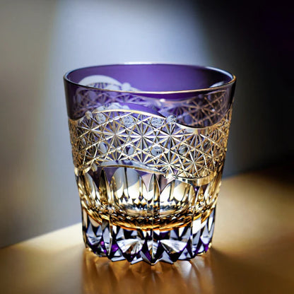 光の紫水晶 HIKARI NO SHISUI-SHŌ - EDO KIRIKO HANDCRAFTED WHISKY GLASS