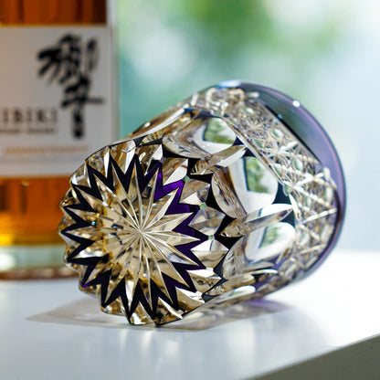 光の紫水晶 HIKARI NO SHISUI-SHŌ - EDO KIRIKO HANDCRAFTED WHISKY GLASS